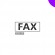 Клише штампа "Fax" (фиолетовое - среднее) с рамкой